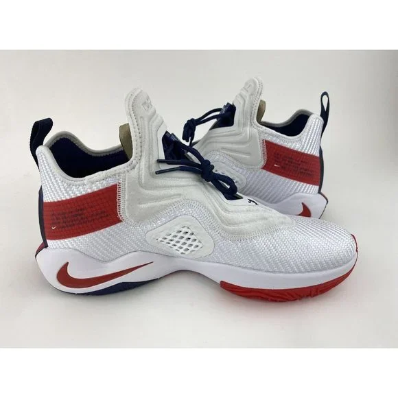 Nike LeBron Soldier 14 USA Red White Men's Basketball Sneakers Shoes - Picture 9 of 12